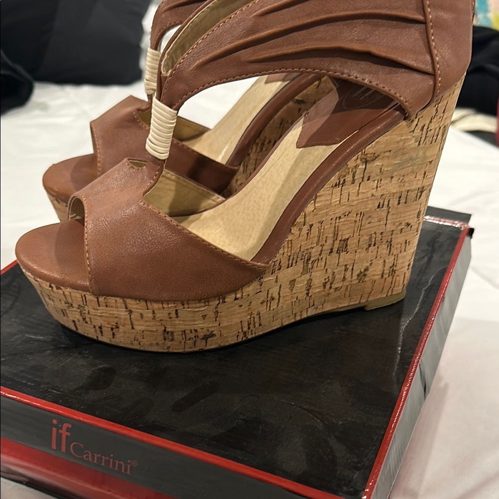 Brown Wedge Sandals